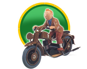 La moto brune de Tintin - Aroutcheff 